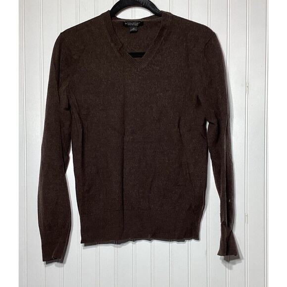 Banana Republic Sweaters - Banana Republic Women's Sweater Size L Brown Merino Extra Fine Wool Pullover